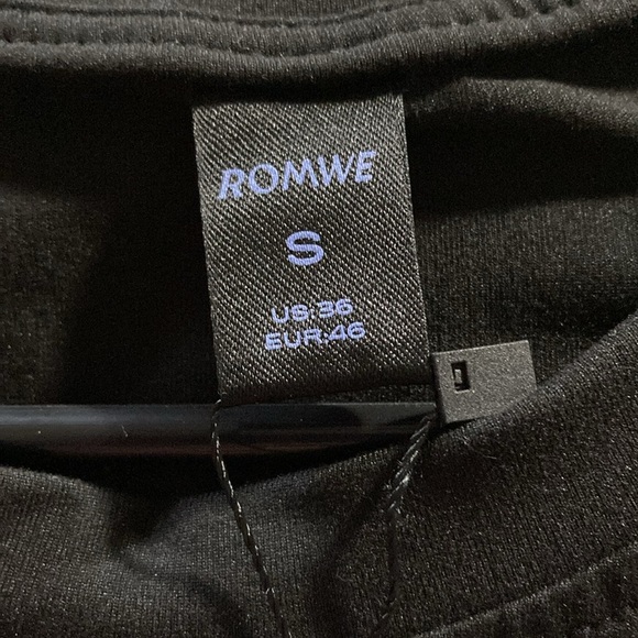 Romwe graphic tee shirt mens small black pink stretch grunge punk - Picture 3 of 8